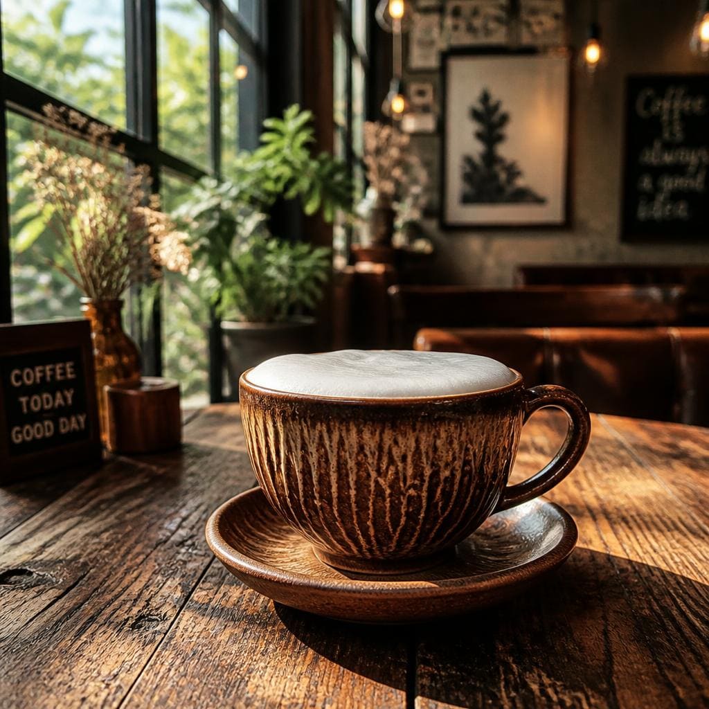 Cafe Latte Te Sate dengan perpaduan kopi dan susu yang lembut